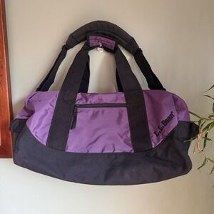 L.L. Bean Adventure Duffle Purple Medium Nylon Travel Bag 35L